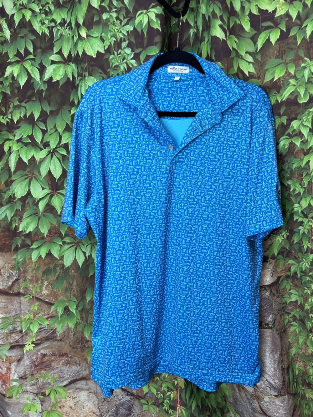 PETER MILLAR Summer Comfort Bourbon Bottle Biltmore Country Club Shirt, M - Picture 7 of 10